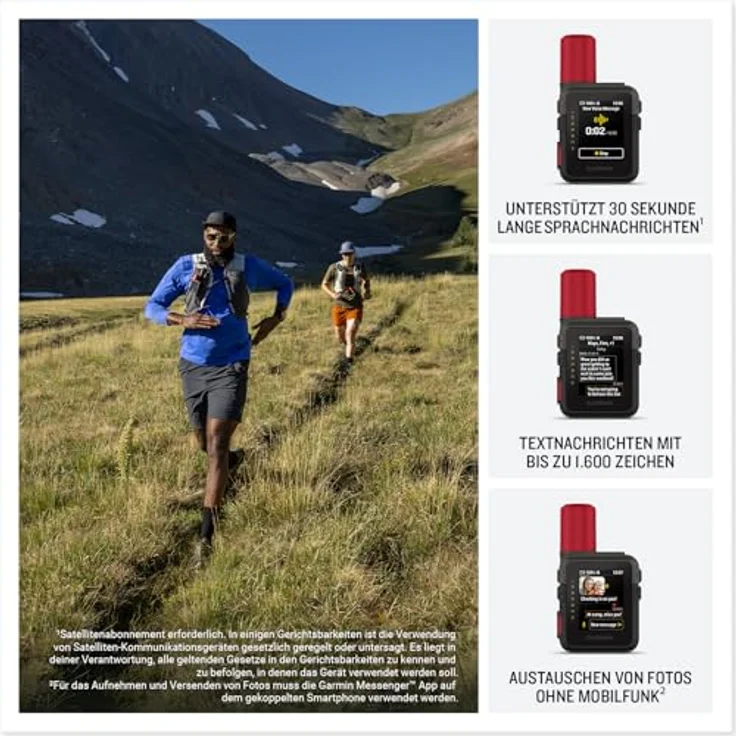 Garmin inReach Mini 3 Plus - SOS Satelliten-Kommunikationsgerät mit 1,9" Farb-Touchdisplay, 14 Tagen Akkulaufzeit, interaktivem 24/7 SOS-Notruf, Sprachnachrichten ohne Mobilfunkempfang (ABO erforderlich), integrierter Sirene – Bild 3