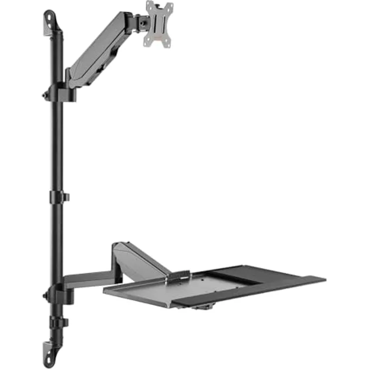 My Wall HL64L, Monitor-Wandhalterung für 43,2 cm (17) - 81,3 cm (32), schwarz, höhenverstellbar, neigbar, schwenkbar, für Bildschirme bis 8 kg
