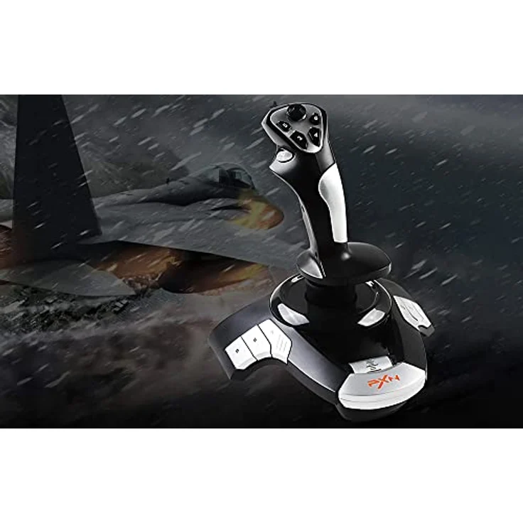 PXN F16 Joystick, Gaming-Stick mit 8-Wege Hat Switch und ergonomischem Design, schwarz – Bild 6