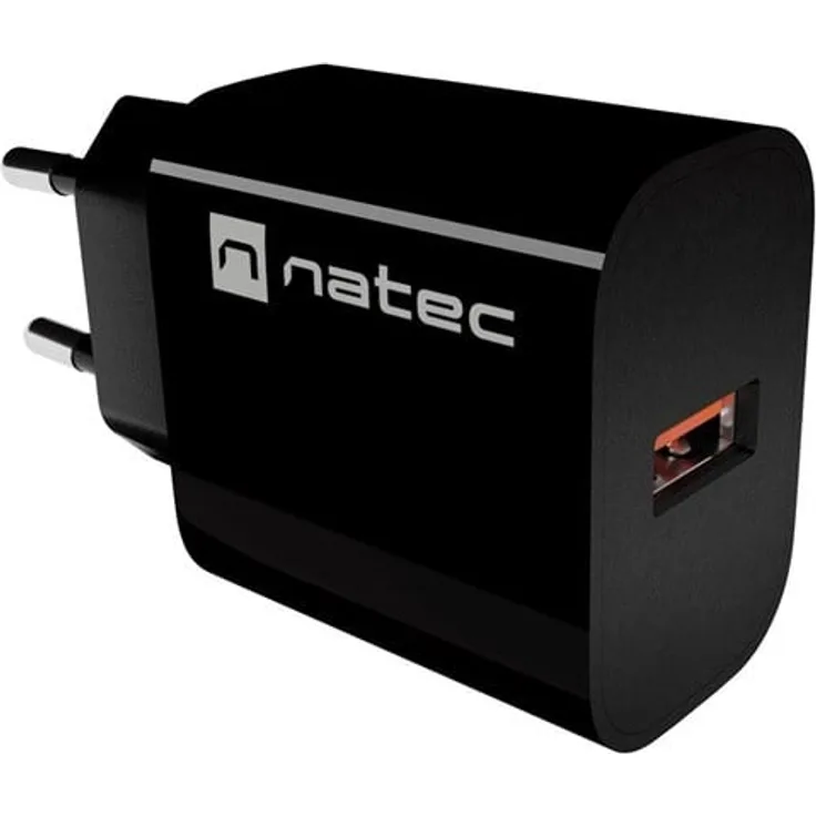 Natec Ribera Power Adapter, USB Netzteil mit 20 Watt, schwarz