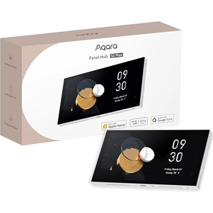 Aqara Paneel-Hub S1 Plus, Smart Home Steuerpanel mit Neutralleiter, Zigbee Hub, Matter Bridge, 2 Elektrische Schalter und 6 Drahtlose Schalter, 2.4/5 GHz Wi-Fi, Unterstützt Apple Home, Alexa, Google, Weiß – Bild 1