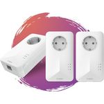 STRONG Powerline 1000 Triple Pack, PowerLAN-Adapter Set mit 3 Stück, 100 Mbit/s, Hochgeschwindigkeits-Netzwerk für das ganze Haus, Ethernet LAN Anschluss, Internetverbindung über Steckdose