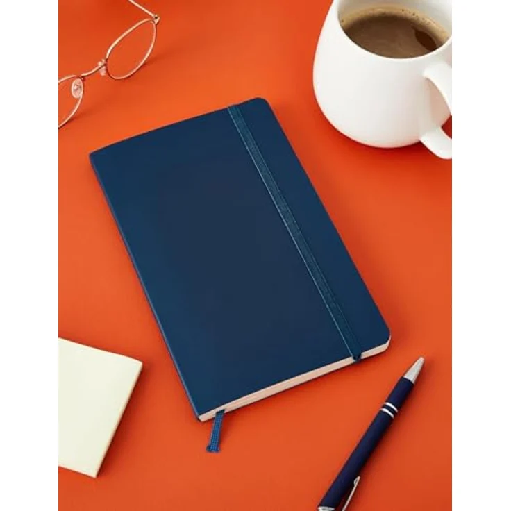 Moleskine Notizbuch Large/A5, Liniert, Soft Cover, in Saphirblau, mit Gummiband und Lesezeichenband – Bild 4