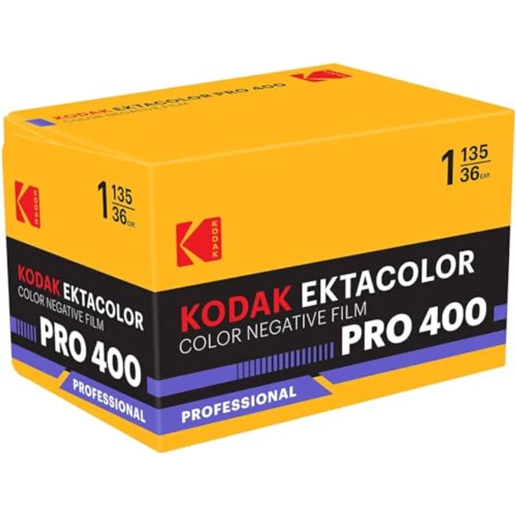KODAK Eastman Ektacolor Pro 400, Farbnegativfilm 35-mm-Format, 36 Exposures, ISO 400, feines Korn, hohe Schärfe, natürliche Hauttöne – Bild 1