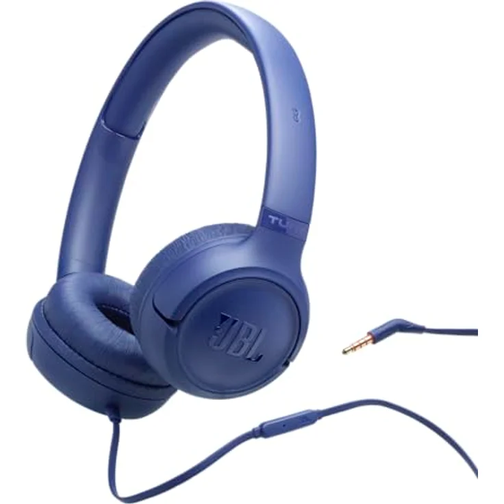 JBL Tune 530, kabelgebundene On-Ear-Kopfhörer mit Mikrofon, JBL Pure Bass Sound, EQ-Voreinstellungen, faltbarem Design und verwicklungsfreiem Kabel, Blau – Bild 1