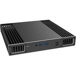 Akasa Plato WS, Aluminum Low Profile PC Case for Intel® NUC 13/12/11 Pro, Fanless Chassis, Supports VESA mounting, A-NUC85-M1B (Silver)