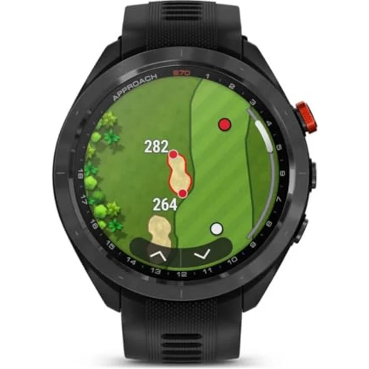 Garmin Approach S70 47mm Schwarz Keramik + Silikon-Wechselarmband – Bild 3