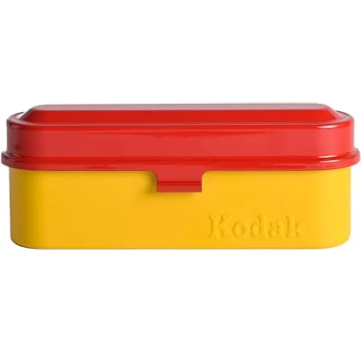 Kodak Film Case, Filmkoffer für 5 Rollen à 35 mm Folien, robuster Retro-Stahlkoffer in Rot, schützt vor Staub und Feuchtigkeit – Bild 1