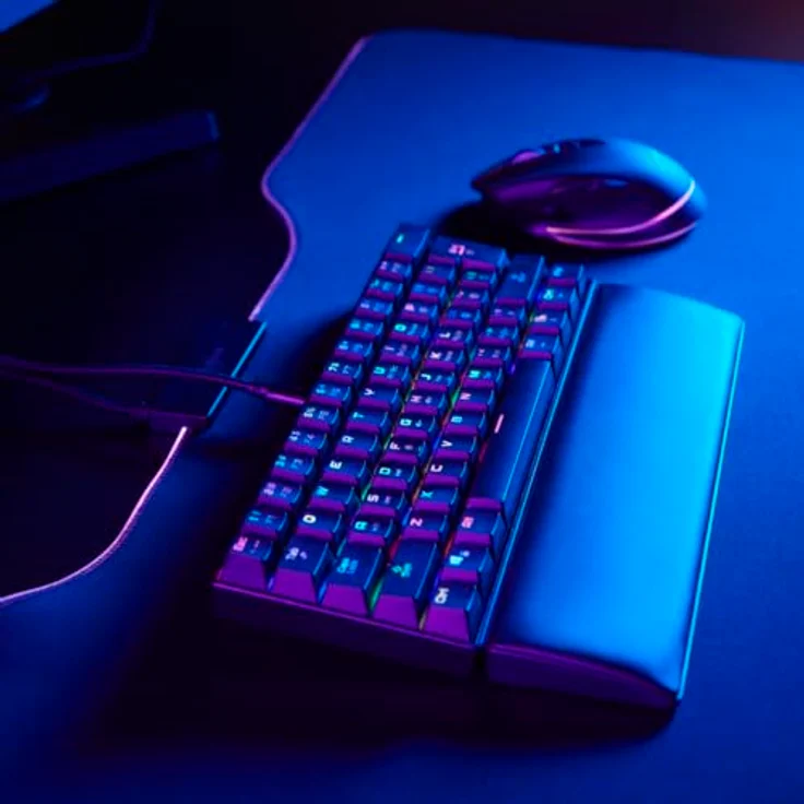 uRage Gaming-Keyboard Exodus 760 Mechanical Mini, mit Abnehmbarer Handballenauflage, Full-RGB-Beleuchtung, Gaming-Software, kompaktes Format, Outemu Red Switches, QWERTZ-Layout, in schwarz – Bild 5