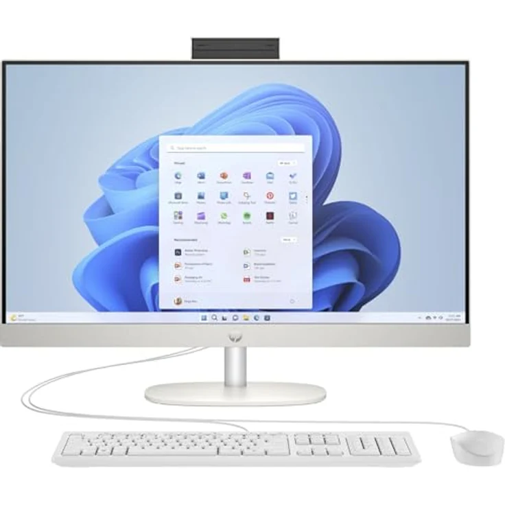 HP 27-cr0602ng 68,6cm (27) Ryzen 5 16GB 1TB All-in-One-PC, 27 Zoll Full HD Display, Weiß – Bild 1