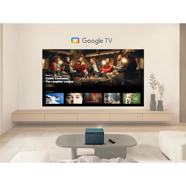 ViewSonic LX60HD 1080p Smart LED-Beamer mit integriertem Google TV, Netflix-App, 140 Zoll Projektor, versiegeltes Gehäuse – Bild 2