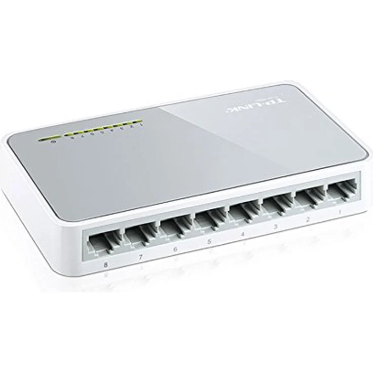 TP-Link TL-SF1008D 8-Port Fast Ethernet--Netzwerk--Lan Switch (10-100Mbit-s, automatische Geschwindigkeits- und Duplexanpassung, Plug-und-Play, Auto-MDI-MDIX, lüfterlos) weiß – Bild 4