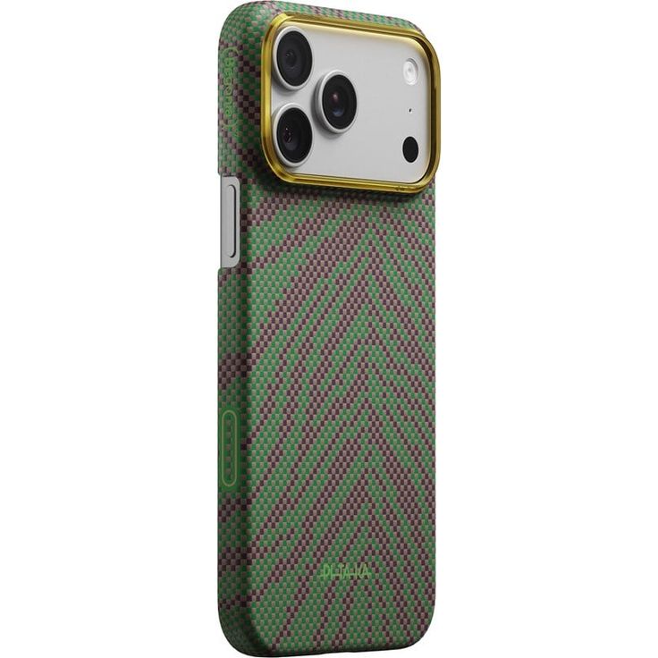 PITAKA Edge Case Breath of Veins - Sprout Surge - Schutzhülle für iPhone 17 Pro Max, Aramidfaser, MagSafe-kompatibel, strukturierte Oberfläche