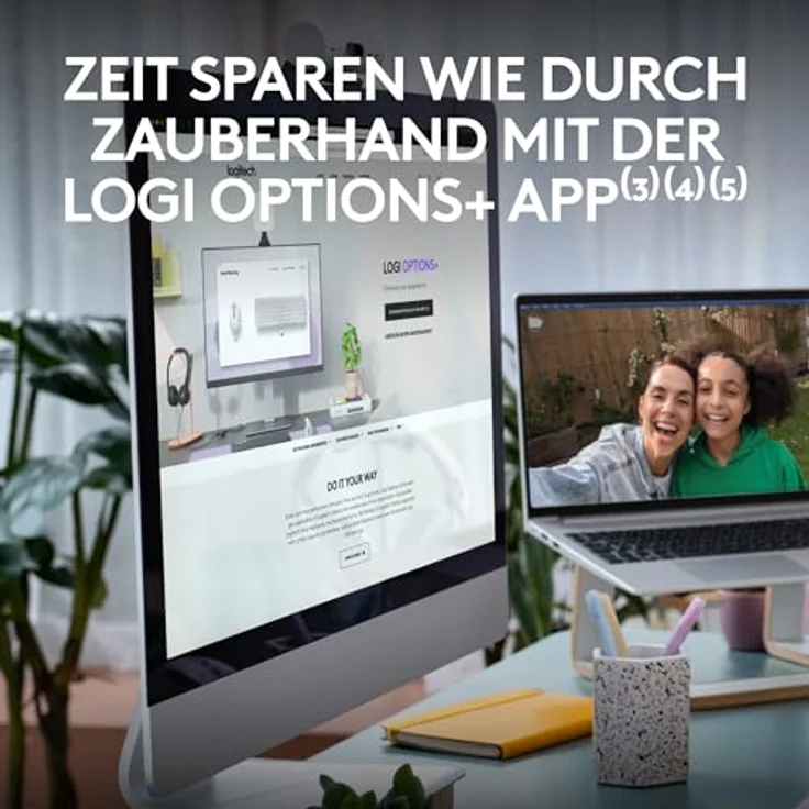 Logitech MK950 Signature Slim kabelloses Tastatur-Maus-Set, schlankes Design, leise tippen, Wechsel zwischen DREI Geräten, Bluetooth, mehrere Betriebssysteme, Windows und Mac, DEU QWERTZ-Layout, Weiß – Bild 4