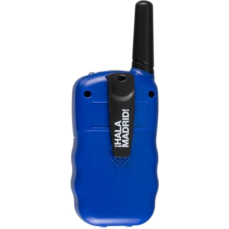 Real Madrid Walkie-Talkies für Kinder, 6 km Reichweite, 8 Kanäle, VOX-Modus, Taschenlampe, Gürtelclip – Bild 6