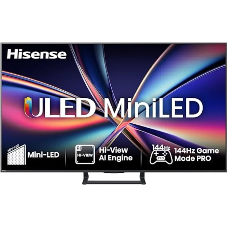 Hisense 55E8Q Mini-LED QLED TV mit Dolby Vision & Atmos, AI 4K Upscaler, Subwoofer und über 1 Mrd. Farben
