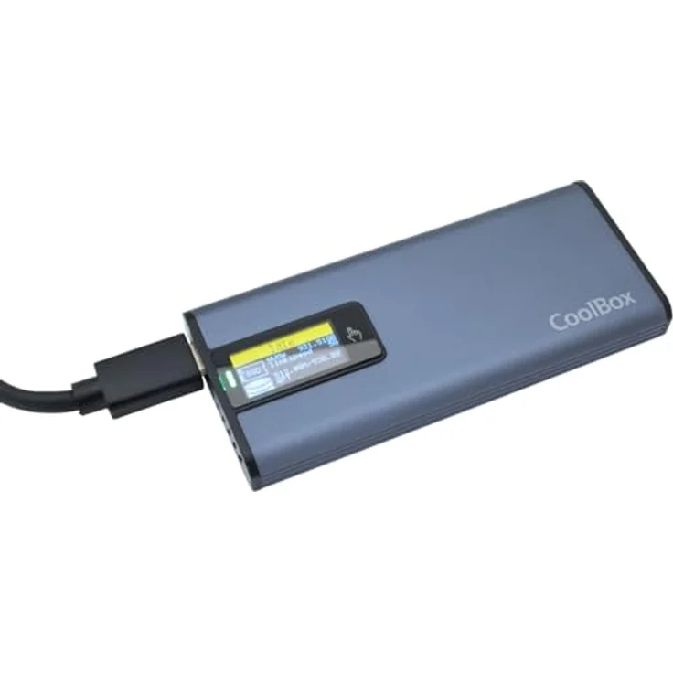 CoolBox COO-MCM-M2F Festplattengehäuse, M.2 SSD-Enclosure aus Aluminium mit USB Typ-C, grau – Bild 2