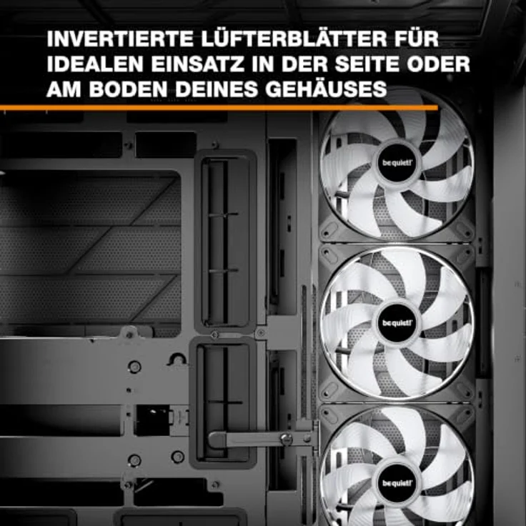 be quiet! LIGHT WINGS LX 140mm PWM Reverse Triple Pack | Gehäuselüfter mit Sleeve-Lager und umgekehrten Lüfterblättern – Bild 3