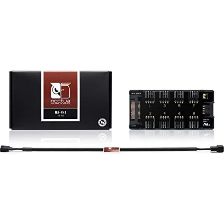 Noctua NA-FH1, 8-Kanal Lüfter-Hub für bis zu acht 12V- oder 5V-basierte 4-Pin PWM oder 3-Pin Lüfter (Schwarz) – Bild 3