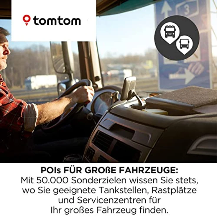 TomTom Go 620 Professional, LKW-Navigationsgerät mit 15,2 cm (6 Zoll) Touchscreen, lebenslangen Karten-Updates und Wi-Fi, schwarz – Bild 8