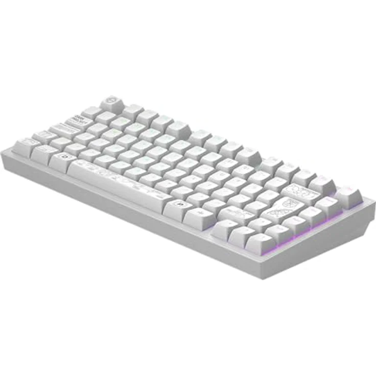 Dark Project Nova White 81 RGB Wireless, Mechanische Tastatur mit Vollaluminiumgehäuse, Kabellose Bluetooth-Konnektivität und 100 Stunden Akkulaufzeit, Weiss – Bild 5