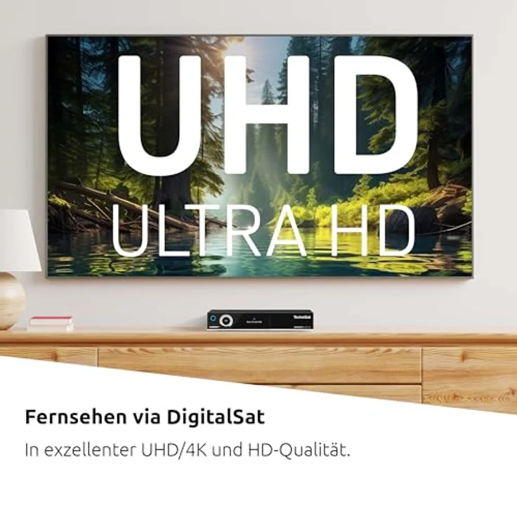 TechniSat DIGIPLUS UHD S2-4K Sat Receiver mit alphanumerischem Display und Twin Tuner (DVB-S/DVB-S2, HEVC, H.265, App Steuerung, PVR Aufnahmefunktion, WLAN, LAN, CI+, USB, OLED) schwarz – Bild 3