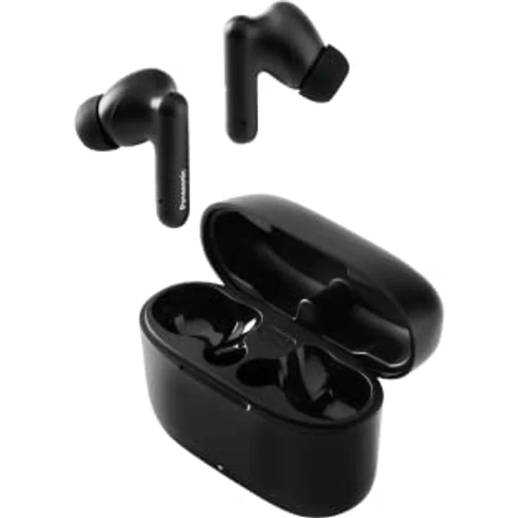 Panasonic RZ-B110WDE-K Kabellose Ohrhörer, 5.3 Bluetooth, Bequeme In-Ear-Ohrhörer, Kopfhörer mit integriertem Mikrofon, XBS, bis zu 26 Stunden Wiedergabe mit Ladebox, Schwarz – Bild 1