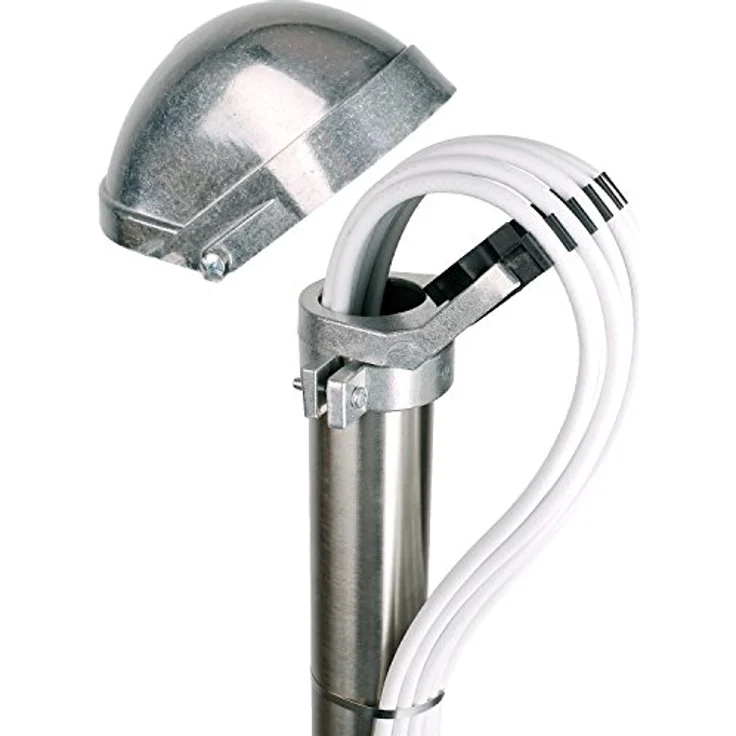 DUR-line MaKa 50 ALU Mastkappe für Antennenmast Durchmesser: 48-52 mm mit Kabeldurchführung – Bild 2