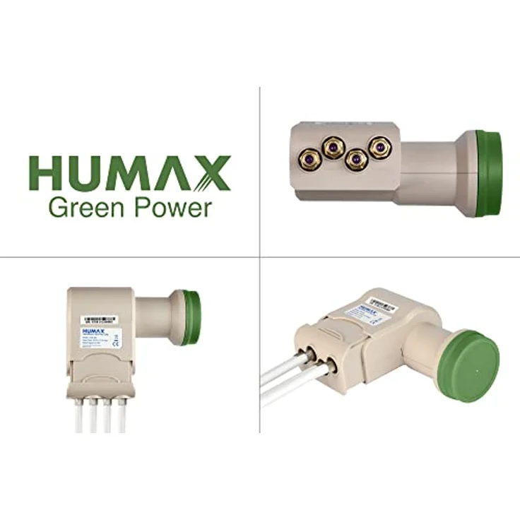 HUMAX Green Power Quattro-LNB, Stromspar-LNB, Satelliten universal LNB für Multischalter, LTE-Filter, Wetterschutzgehäuse und vergoldete F-Buchsen, digitales Fernsehen in HD, Full HD, 4K UHD – Bild 4