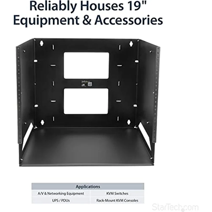 StarTech.com Wandmontage Server Rack mit Fachboden - 4HE - Anpassbar von 30,5 cm - 45,7cm – Bild 3