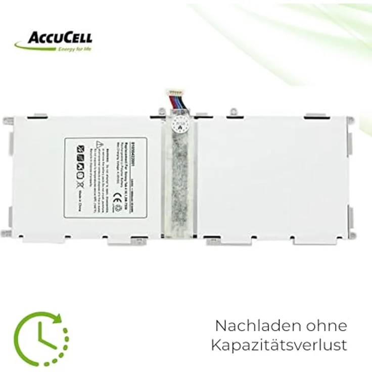 Samsung Akku SM-T530, Galaxy Tab 4 10.1 EB-BT530FBE, 6800mAh Li-Polymer-Batterie, grau/weiß – Bild 6