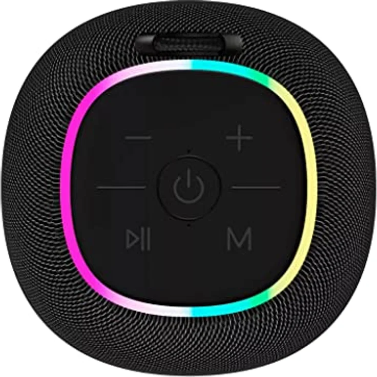 CANYON Bluetooth-Lautsprecher BSP-8 schwarz, 10 W Leistung, BT 5.2, RGB-Hintergrundbeleuchtung – Bild 2