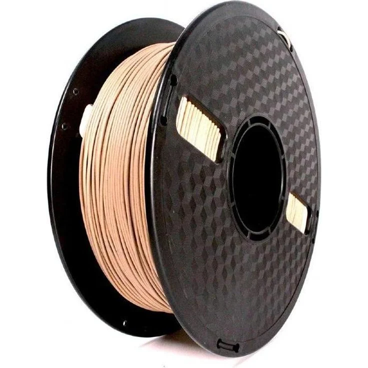 Gembird PLA Wood Natural Filament, 1.75 mm, 1 kg, Braun, biologisch abbaubares 3D-Druckmaterial mit Holzoptik