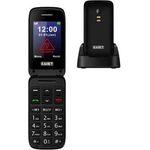 Saiet SCUDOtre 6,1 cm (2.4") 100 g Schwarz, Klapphandy mit Bluetooth und FM-Radio