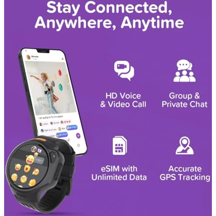 myFirst Fone R2, Smartwatch für Kinder mit GPS, 4G LTE und langlebigem Akku, blau – Bild 3