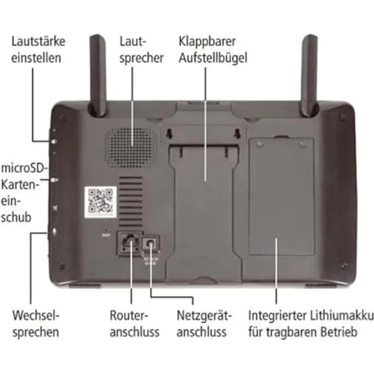 INDEXA DW700 SET Funk-Überwachungskamera Set 1080p IP App – Bild 5