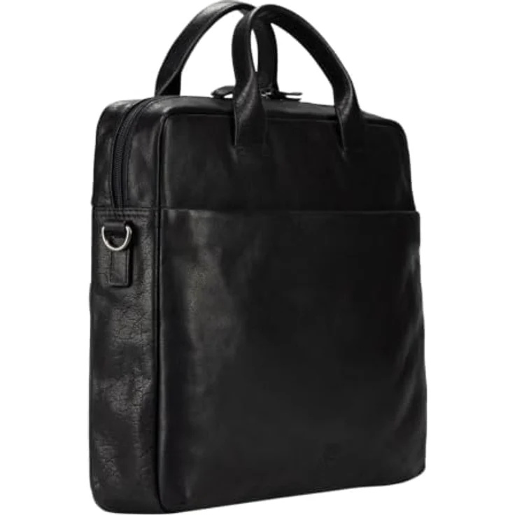 Jost Glasgow Aktentasche aus Leder, 37 cm mit Laptopfach, schwarz – Bild 2