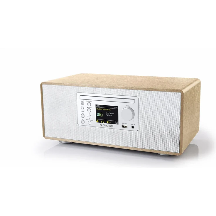 Muse M-695DBTW (DAB, FM, DAB+, PLL, Bluetooth, NFC), Radio, Braun, Weiss – Bild 1