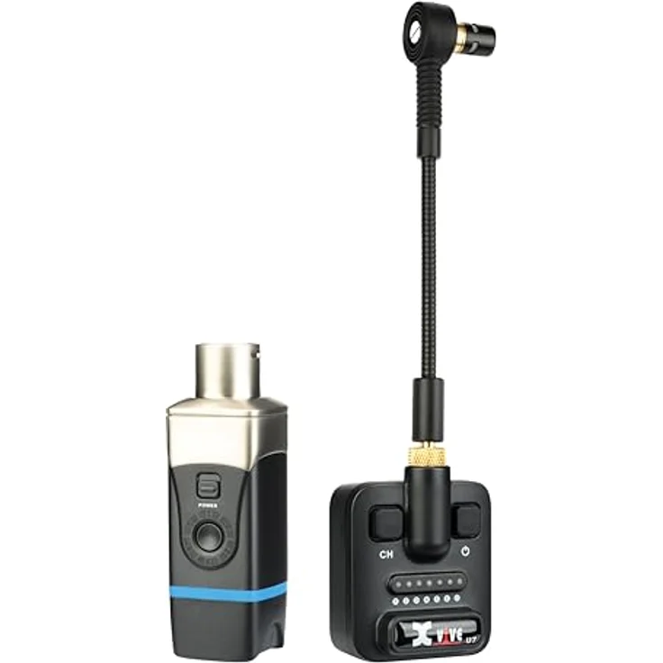 Xvive U7, Wireless System für Saxophone und Trompeten mit abnehmbarem Mikrofon, robustes ABS Gehäuse, inkl. Zubehör – Bild 1