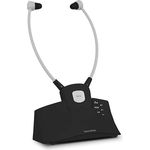 TechniSat STEREOMAN ISI 3 - kabelloser Stereo-Funkkopfhörer für Fernseher und Musikanlagen mit Dockingstation, schwarz