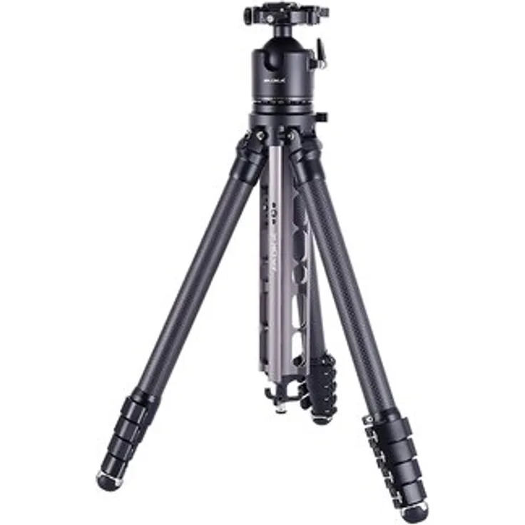 AOKA TS-255C Carbonstativ mit DH-45 Kugelkopf, 5-Segment-Beine, 10-lagige Carbonfaser, grau