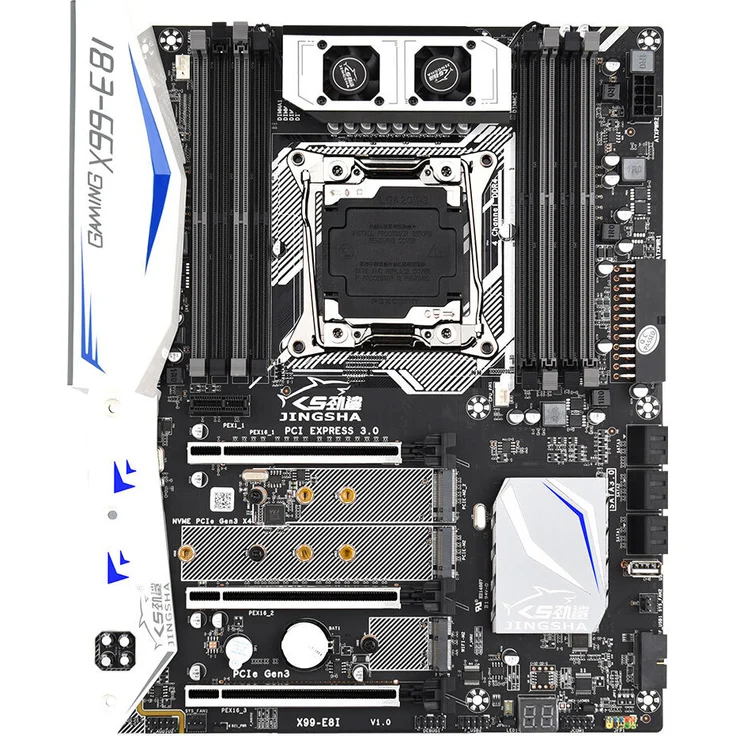 Douself Jingsha X99-E8I Gaming-Motherboard mit 8 DDR4-Speichersteckplätzen und 6 SATA3.0-Ports, unterstützt Intel Xeon E5 LGA2011-3 V3/V4-CPU