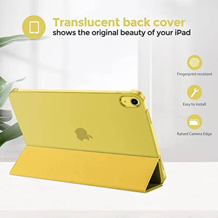 ProCase Hülle für iPad A16 11 Generation 2025 11"/ iPad 10. Generation 2022 10,9'' - Leicht Dünn Hard Case mit Auto Wake/Sleep Funktion - Gelb – Bild 3