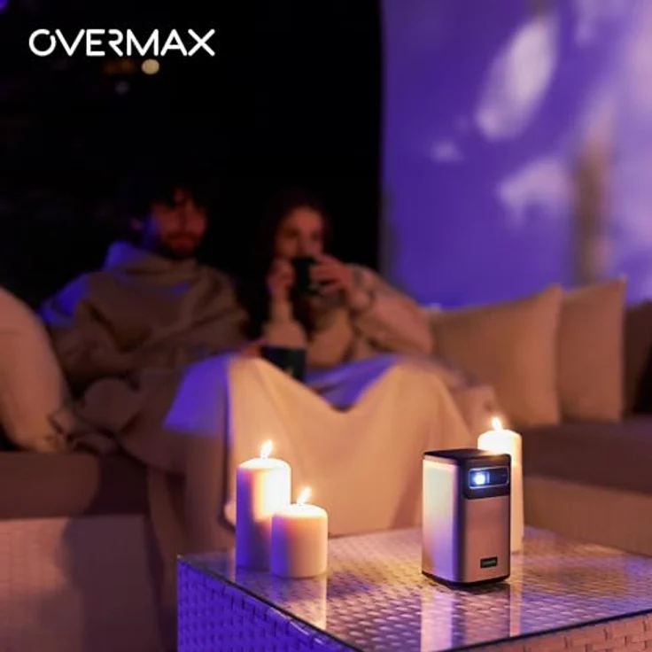 Overmax MULTIPIC 8.1 Beamer (5000 lm, 10,000:1, 3840 x 2160 - 4K px, Android/4K/Wi-Fi/USB-C/8000mAh-Mobiler/Touchpad/30 -200) - Tragbarer Business-Beamer mit 4K-Auflösung und 5000 Lumen, Schwarz – Bild 3