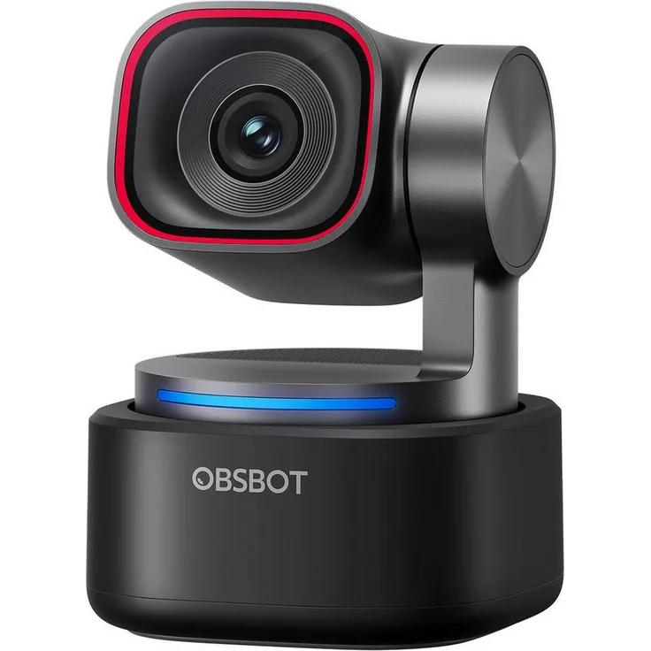 OBSBOT OBSBOT TINY 3 Webcam, 4K Ultra HD mit AI Tracking 2.0 und studiotauglichem Mikrofonsystem, Aluminiumgehäuse