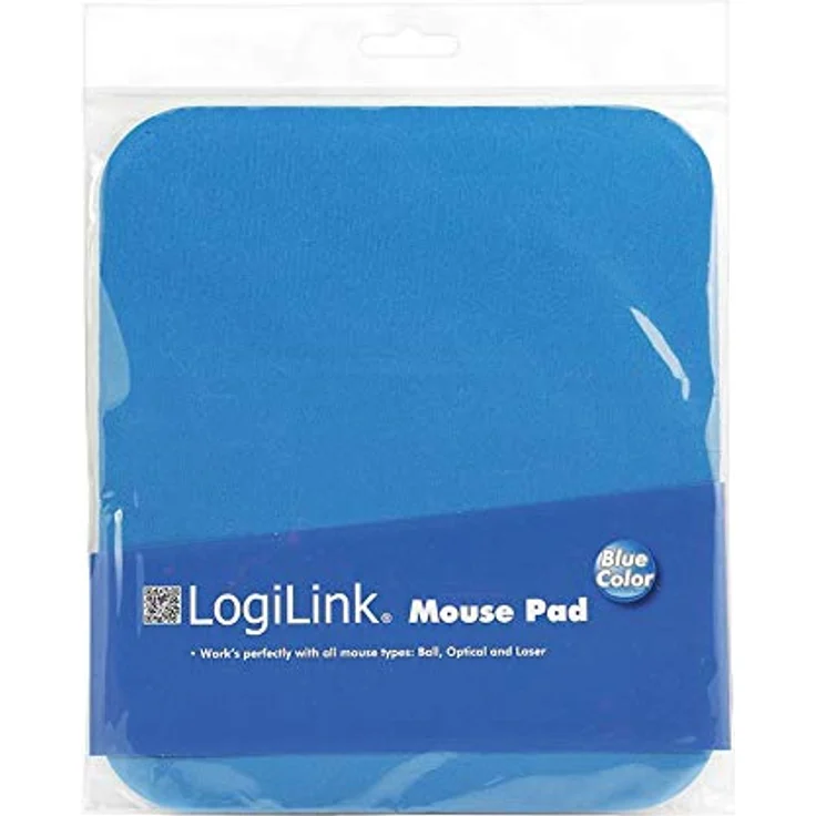 LogiLink ID0097 - Mauspad 220 x 250 x 3 mm für alle Maustypen (Kugel, Optisch, Laser) mit stark haftender Unterseite für optimalen Halt, Farbe: Blau – Bild 4