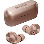 Technics EAH-AZ40M2EN kabellose Ohrhörer mit Noise Cancelling, Multipoint Bluetooth, bequemer In-Ear-Kopfhörer mit integriertem Mikrofon, anpassbare Passform, bis zu 5,5 Stunden Wiedergabe, Roségold