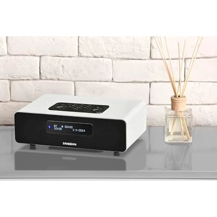 Sangean DDR-36 DAB+ Digitalradio (DAB+-UKW-Tuner, Bluetooth, Weckfunktion, Sleep-Timer, AUX-In) inkl. Fernbedienung weiß – Bild 3