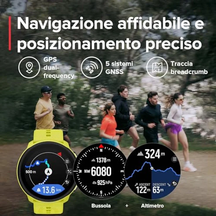 Suunto Run, Sportuhr in Limonengelb mit glasfaserverstärktem Gehäuse, Bluetooth 5.1 und 12 Tagen Akkulaufzeit – Bild 4