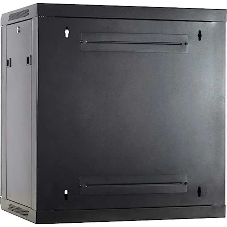 DSIT 12HE Netzwerkschrank (Serverschrank) 19 Zoll Wandmontage - mit Glastür (BxTxH) 600 x 450 x 634mm - Schwarz - Abschließbar - Traglast 60 kg - Robuste Konstruktion – Bild 5